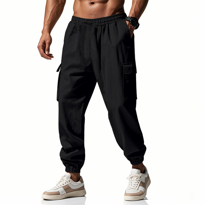 Herrernes Cargo-Joggingbukser med elastisk talje og flere funktionelle lommer Stilla