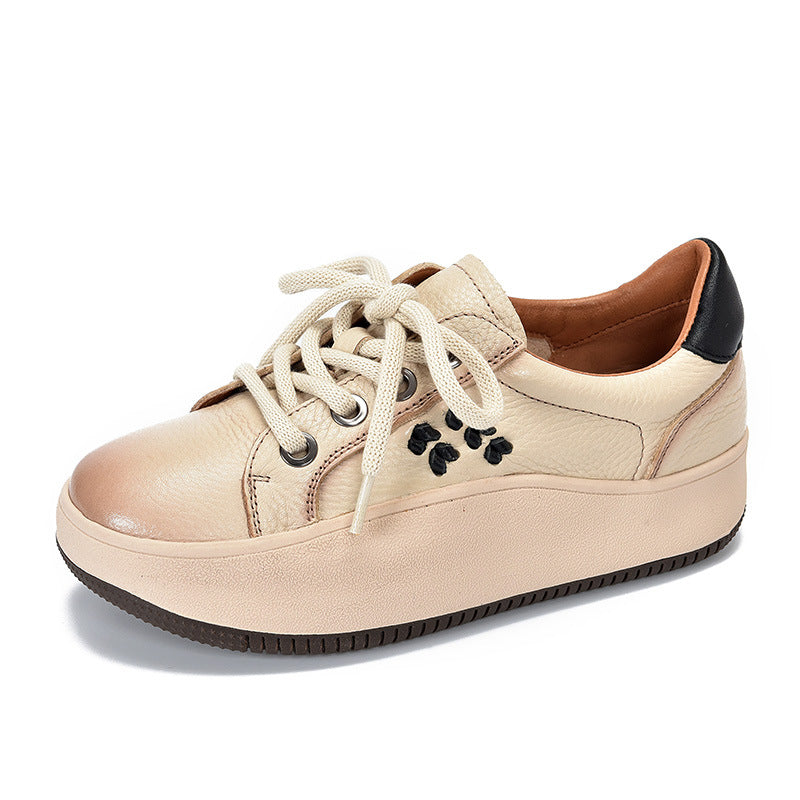 Dame sportliche sneakers med skridsikker plateau sål og åndbart overmateriale Stilla