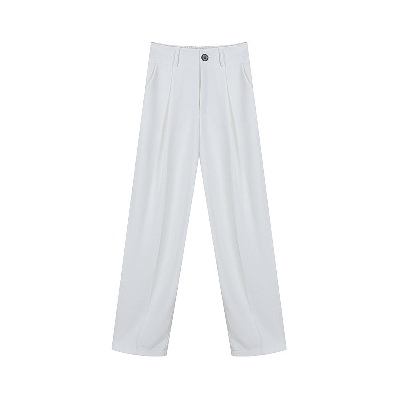 Damer elegante high-waist bukser med smalle ben og praktiske lommer Stilla