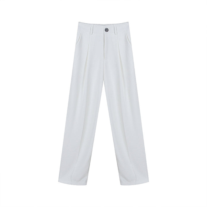 Damer elegante high-waist bukser med smalle ben og praktiske lommer Stilla