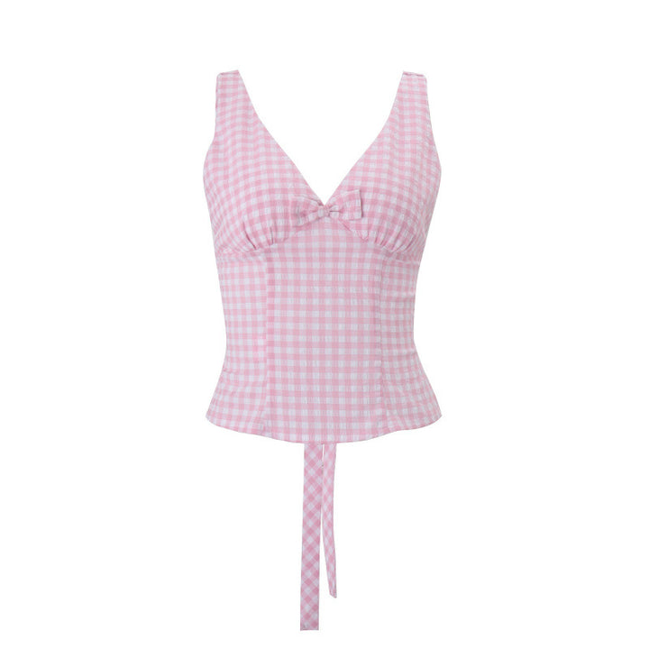 Damen V-Ausschnitt Top mit Rüschen-Detail Skovae