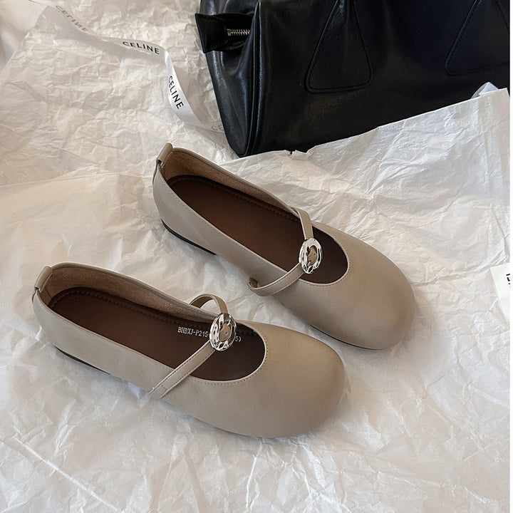 Dame Elegante Mary Jane Ballerinas med unikke spænde-detaljer Stilla