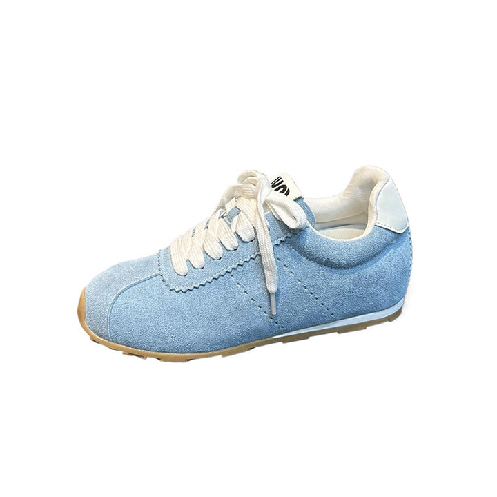 Dame retro-inspirerede ruskindsneakers med bølget design Stilla