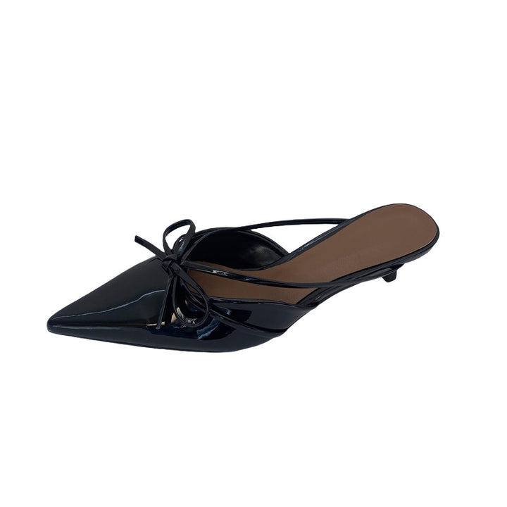 Dame Slingbacks med elegant sløjfedekoration og spidse tæer Stilla