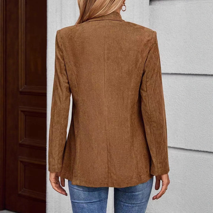 Kvinders elegante blazer lavet af velour blødt stof med en struktureret overflade Stilla