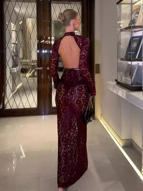 Femme Elegante Spidskjole Stilla