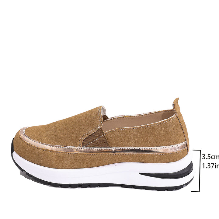 Dame Slip-On Sneakers med polstret sål og elegant metalkant Stilla