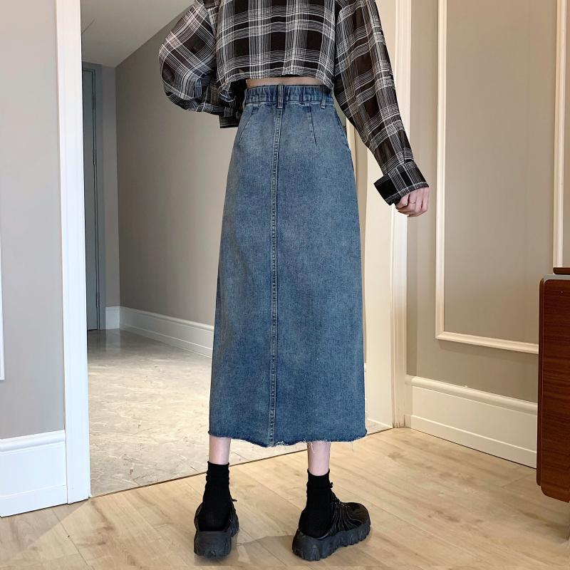 Kvinde Denim Nederdel Stilla