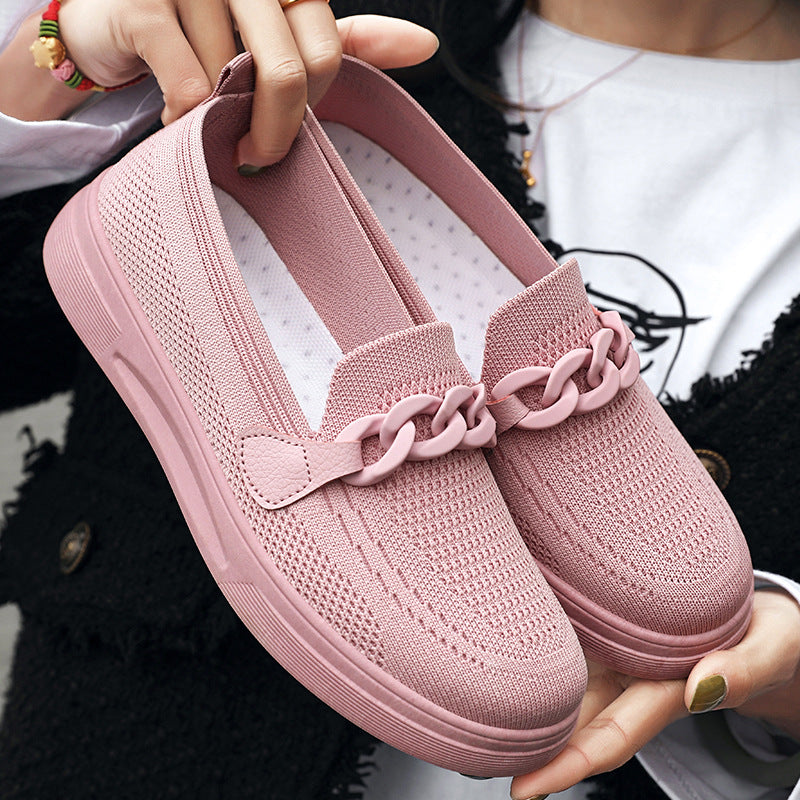 Femme Slip-On Fashion Sneakers med kæde-detalje Stilla