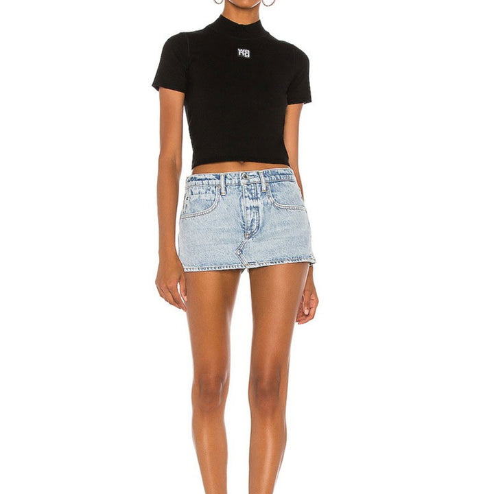 Dame Vintage Jeansshorts med høj talje og sidelommer Stilla