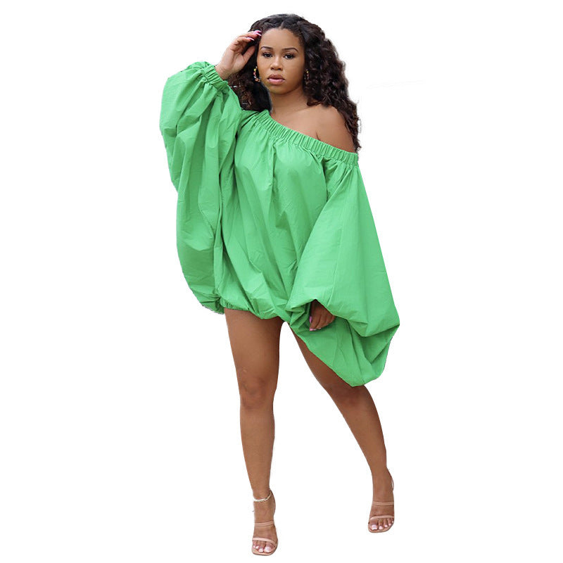Dame Oversized Bluse i Ballon-stil med bred pasform Stilla