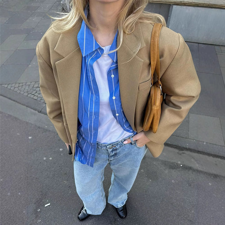 Dame oversized Blazerjakke med moderne snit Stilla