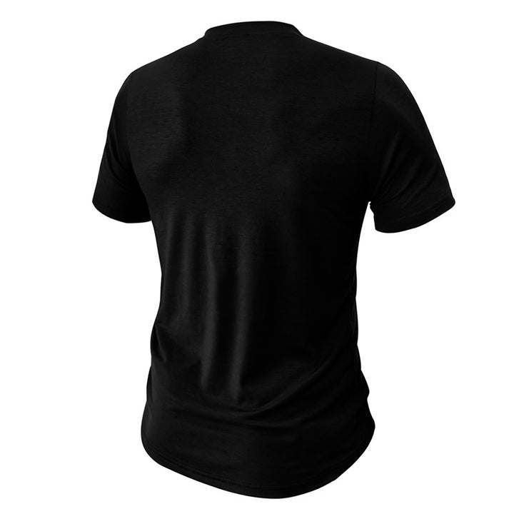 Herrer Kortærmet Henley Shirt med moderigtigt flagtryk Stilla