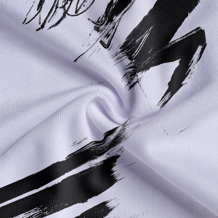 Herrer Poloshirt med kreativ penselstrøgdesign og behagelig pasform Stilla