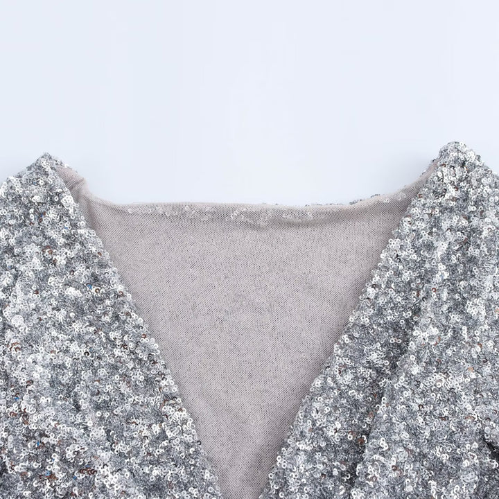 Femme Dazzling Cowl Neck Bodysuit Stilla