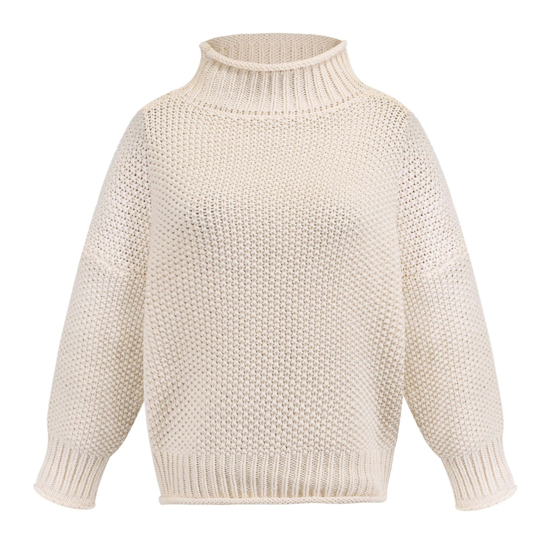 Dame chunky strikket turtleneck sweater med en afslappet pasform Stilla