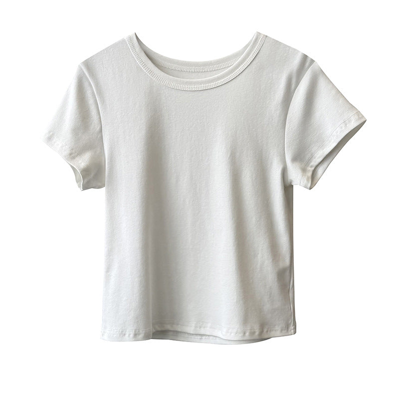 Dame Basis T-shirt i høj kvalitet bomuld med ergonomisk snit Stilla