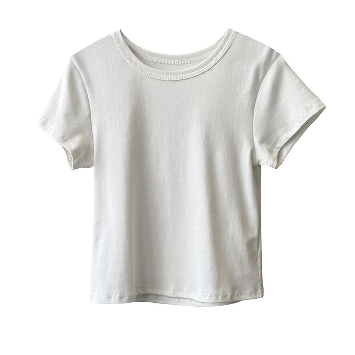 Dame Basis T-shirt i høj kvalitet bomuld med ergonomisk snit Stilla