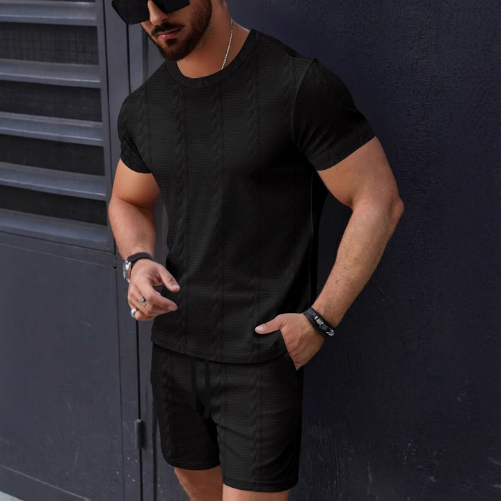 Herre sporty kortærmet T-shirt og shorts sæt Stilla