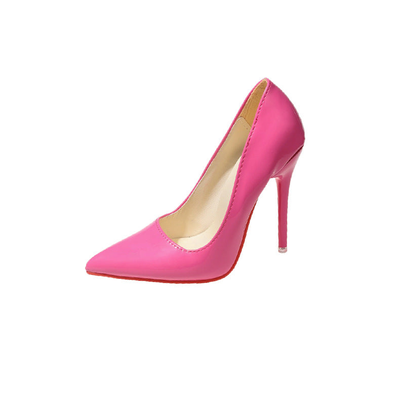 Dame Klassische High Heels med spids design og højglans overflade Stilla