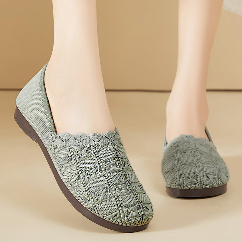 Femme Slip-On Komfort Vandresko med fleksibelt strik-overmateriale Stilla