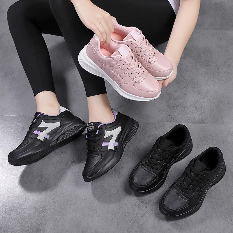 Dame nan mode Plateau-City-sneaker med ekstra blødt polstret fodseng, stødabsorberende mellemsål og sporty sideapplikation Skovae
