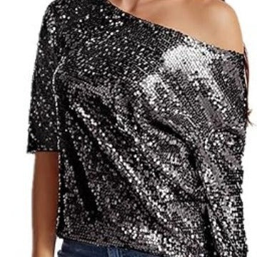 Damer Glitrende Paillet Bluse Skovae