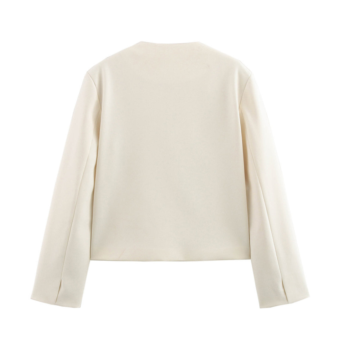 Dame elegant Bouclejakke med moderne snit og integrerede lommer Stilla