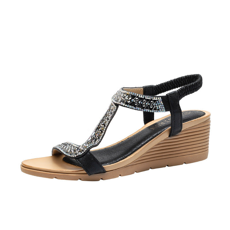 Dame elegante kile sandaler med dekorative rhinsten Stilla