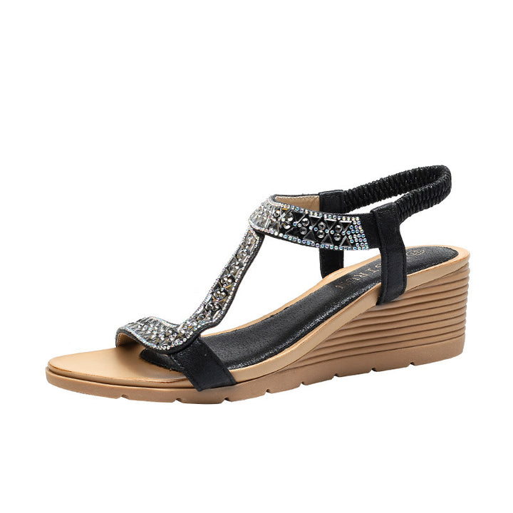 Dame elegante kile sandaler med dekorative rhinsten Stilla