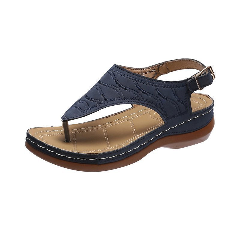 Dame Komfortable Tåsplit Sandaler med ergonomisk Sål Stilla