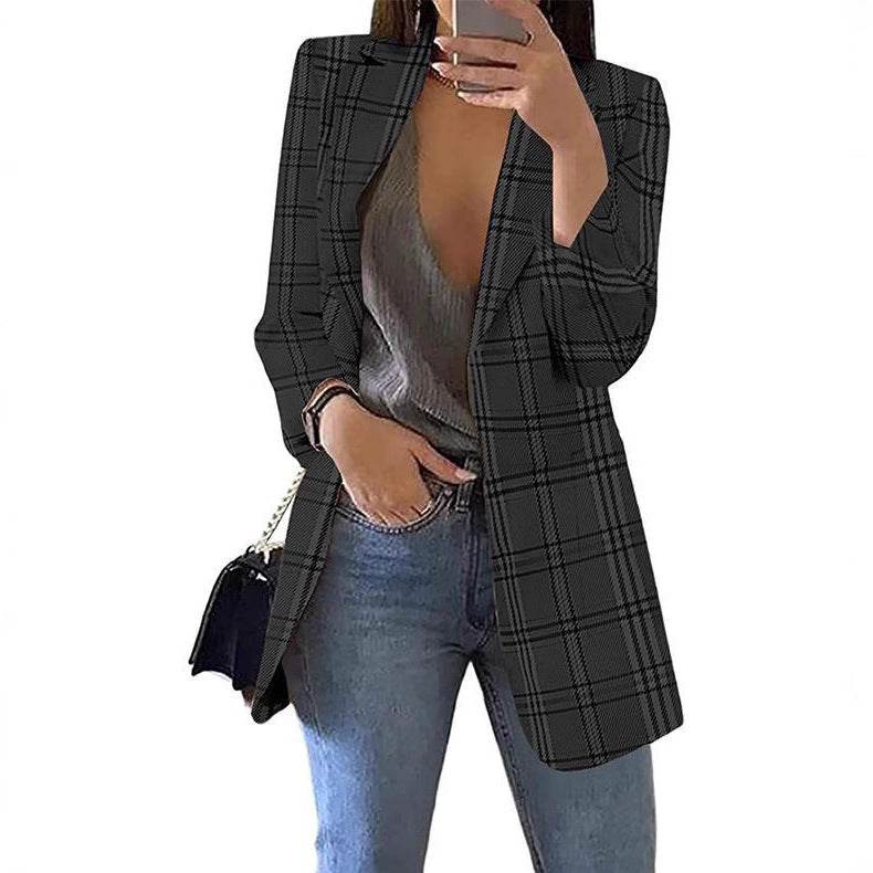 Dame ternet blazer med moderne snit Stilla