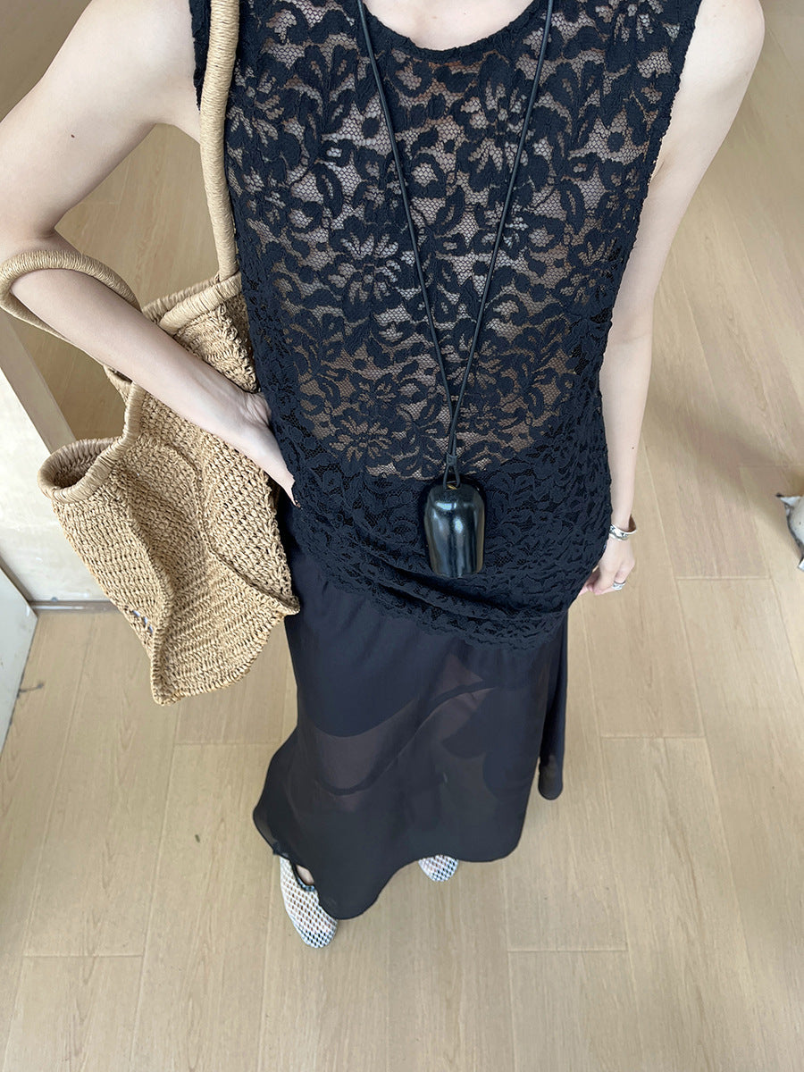 Dame elegant spidsskjole Stilla