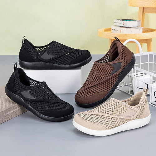 Unisex nan åndbar net-sandal med justerbar velcro og viskoelastisk fodseng Skovae