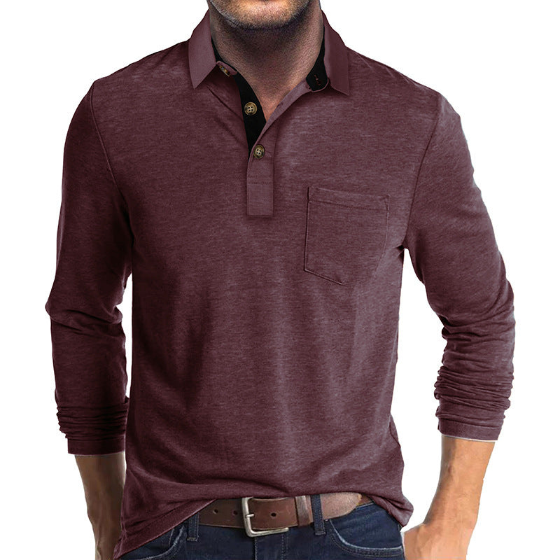 Herrer Langærmet Poloshirt Stilla