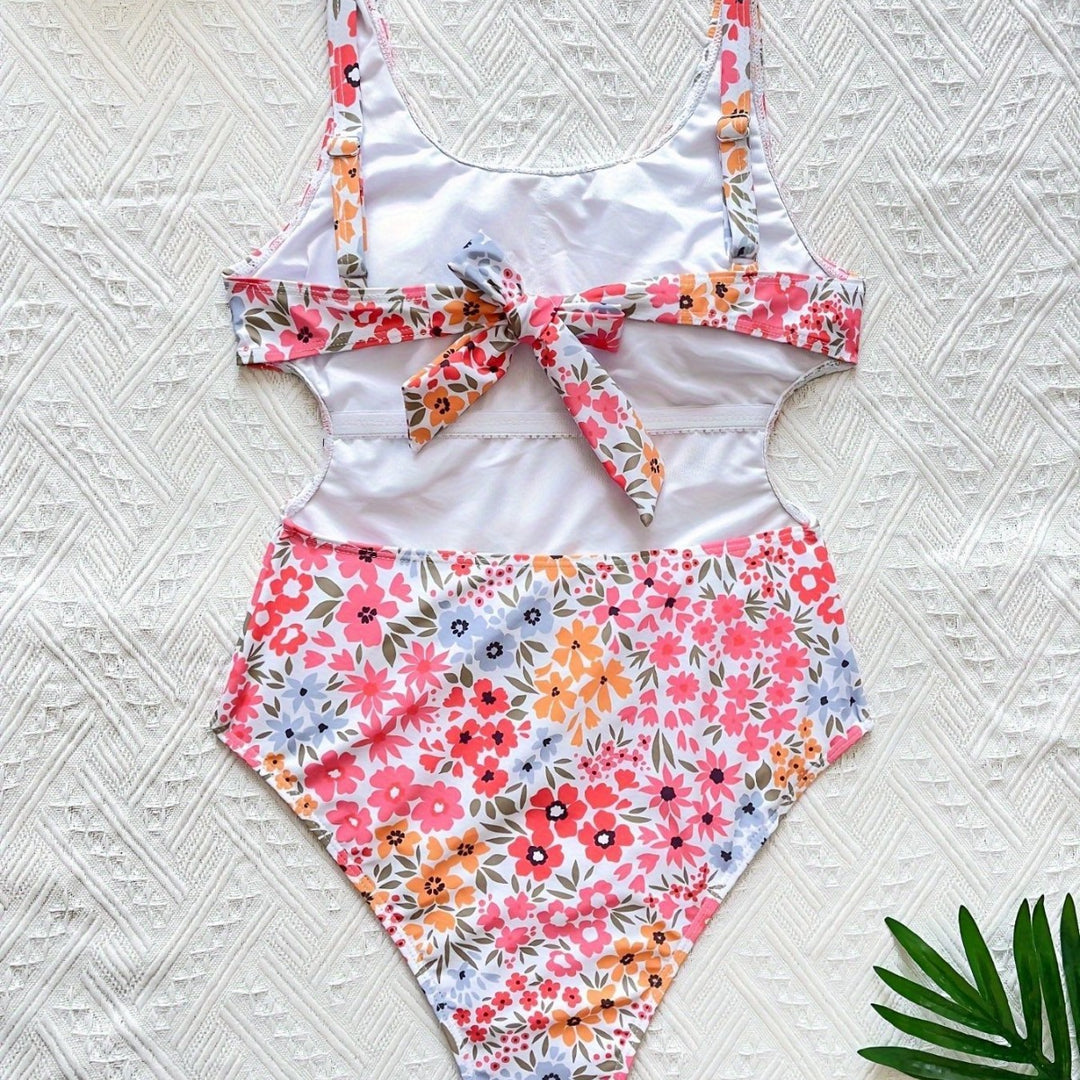 Dame Floral Print Én-delt Badedragt Stilla