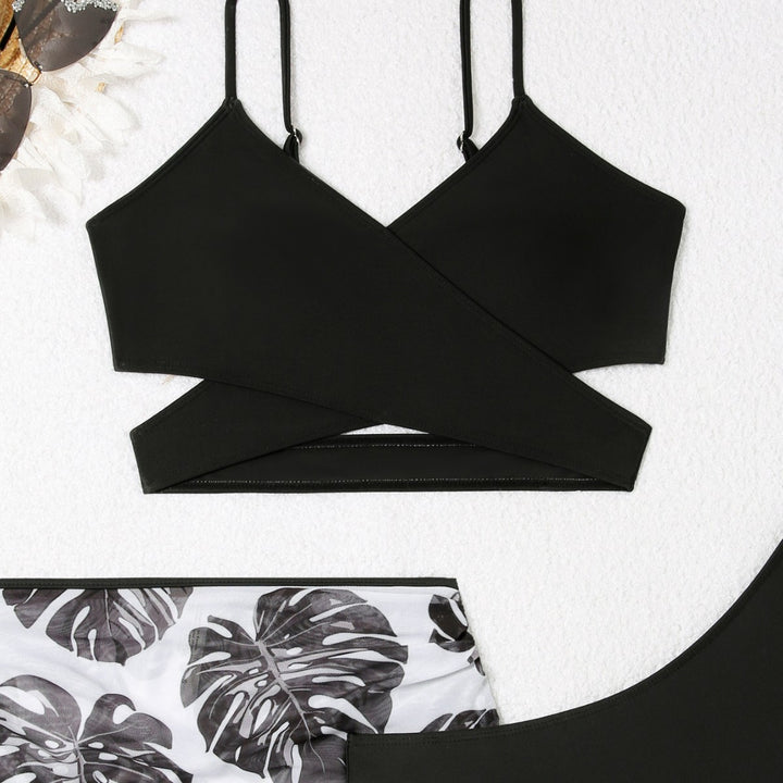 Dame Triangel-Bikini med elegant omslagsskjørt Skovae