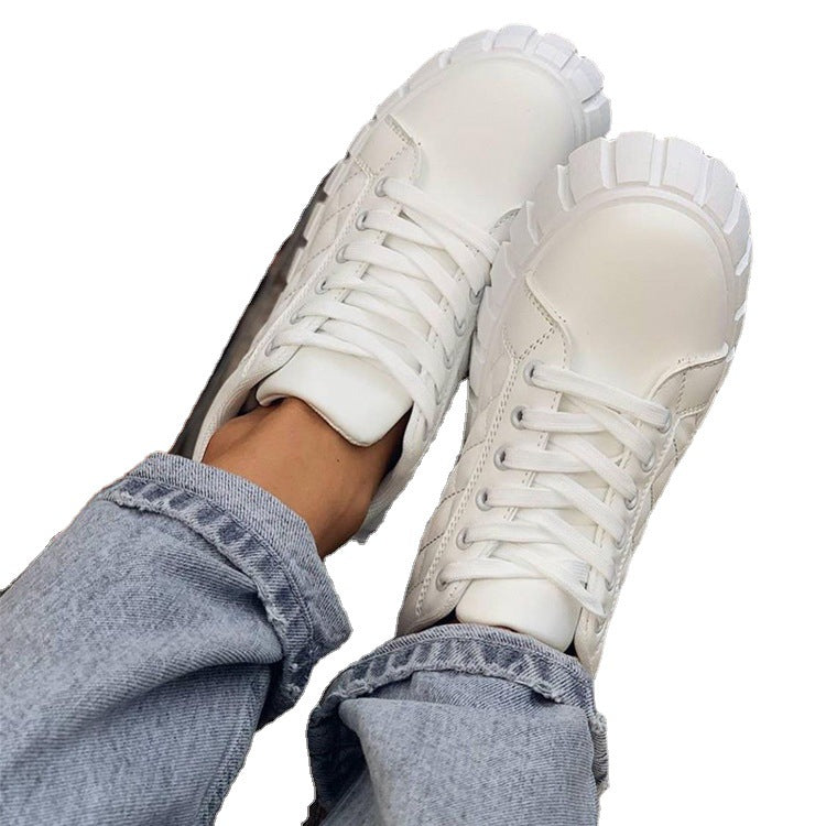 Dame modische Plateau-Sneaker med struktureret overmateriale og skridsikker sål Stilla