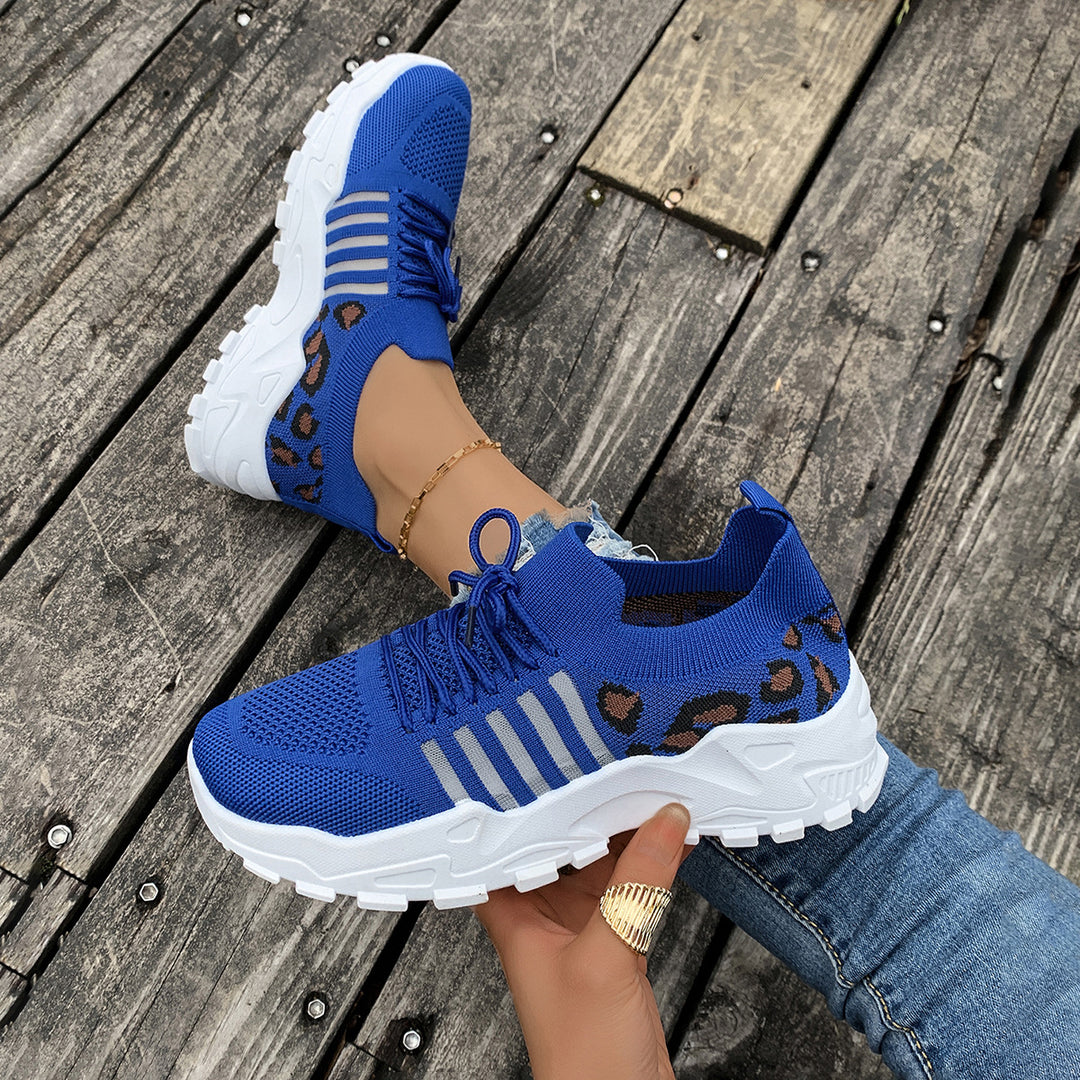 Dame Sporty Sneakers med åndbart strikket overflade og fleksibelt såleprofil Stilla