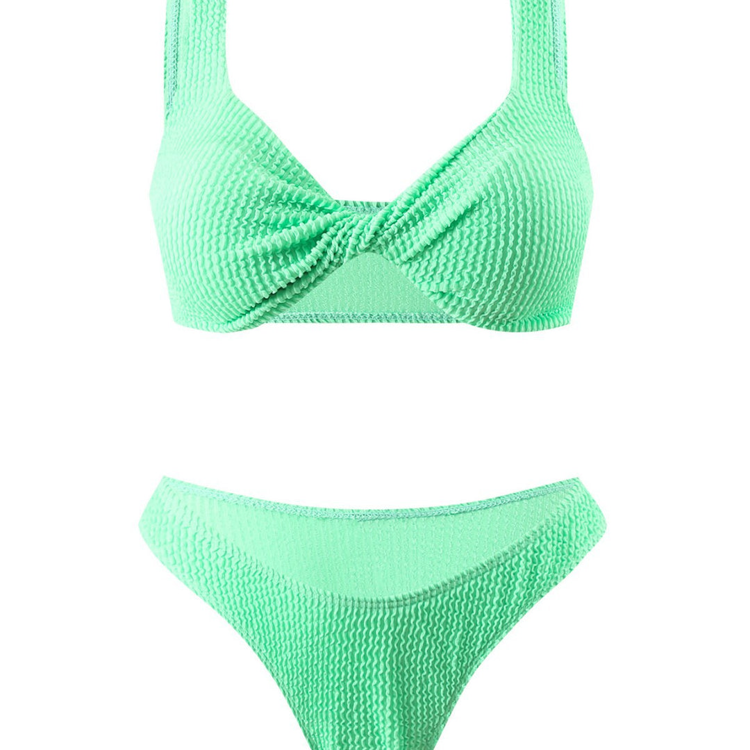 Dame Struktureret Twist-Front Bikini Sæt Stilla