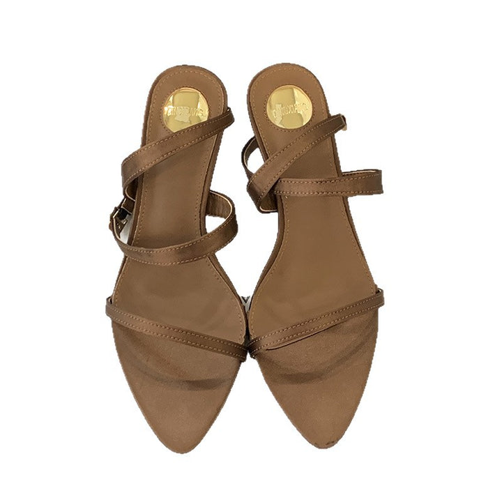 Dame elegante Sling-Pumps med fine remme Stilla