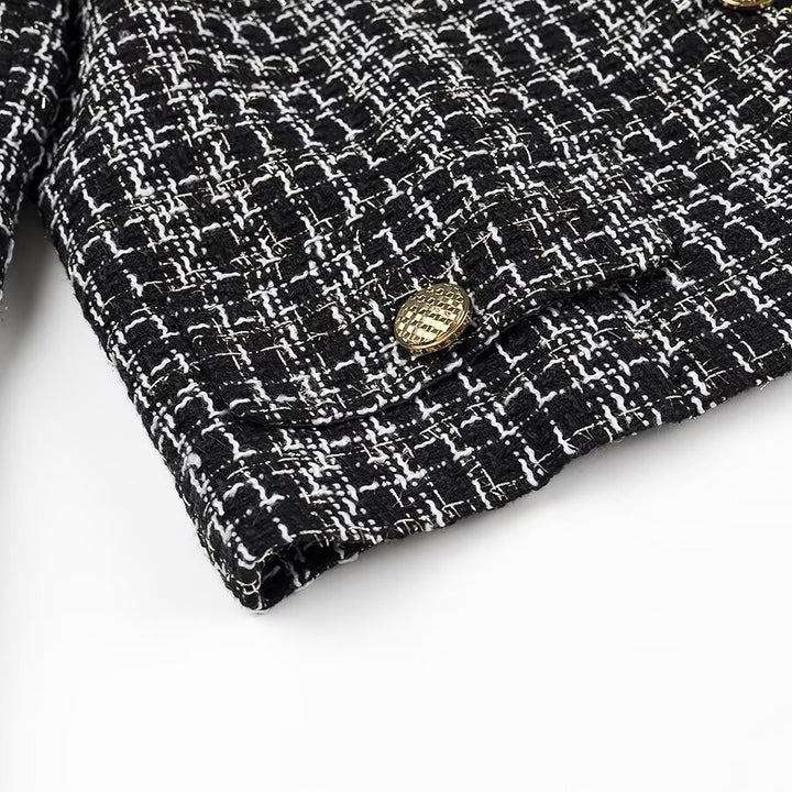 Kvinders mode boucle jakke med knapper Stilla