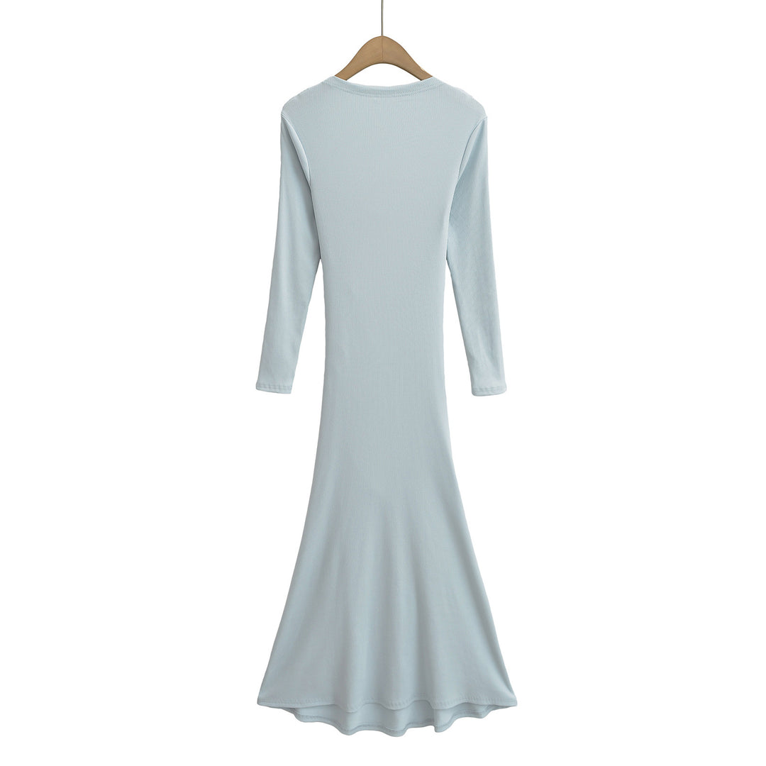 Dame Figurtilpasset Maxikjole med elegant Drapé-design Stilla