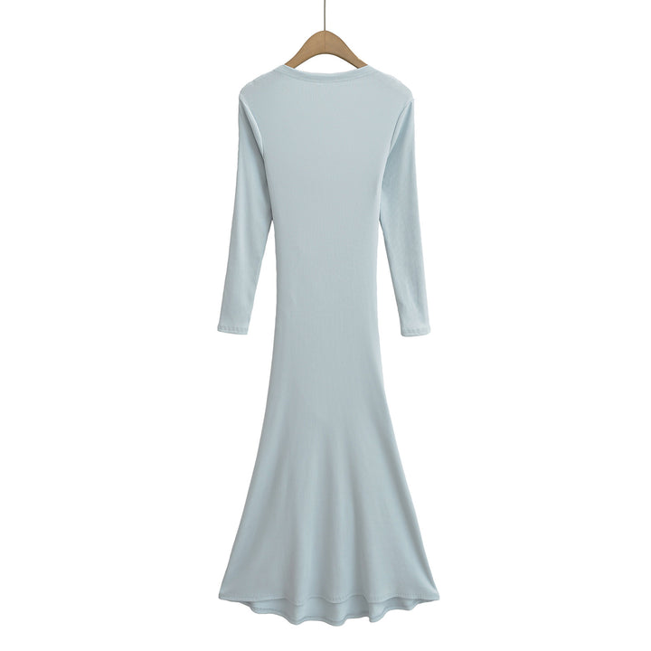 Dame Figurtilpasset Maxikjole med elegant Drapé-design Stilla