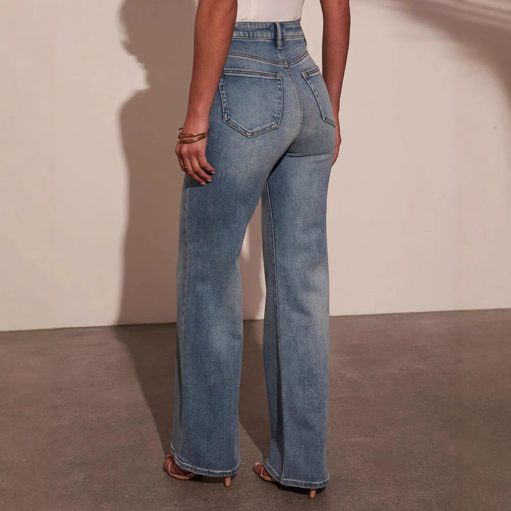 Dame Løst skåret High-Waist Jeans i en afslappet Casual-look Stilla