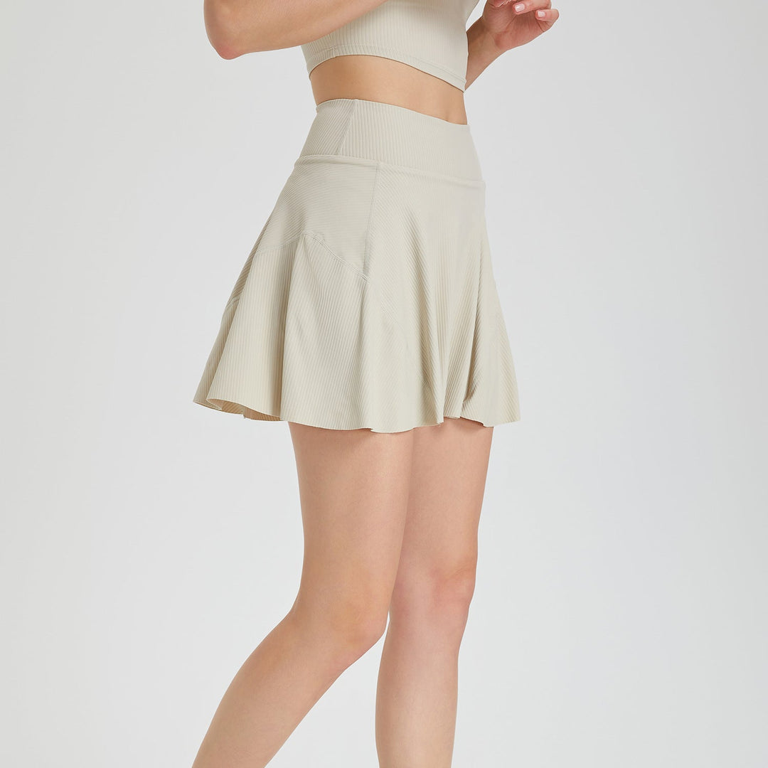 Stilla | Waist Skort Løb, Tennis & Yoga (indbyggede Shorts, Hurtigtørrende)