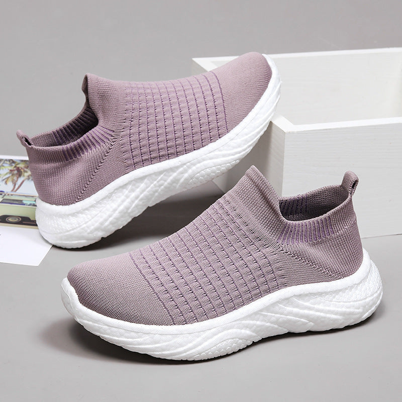 Herren Slip-On Åndbare Strik-Sneakers Stilla