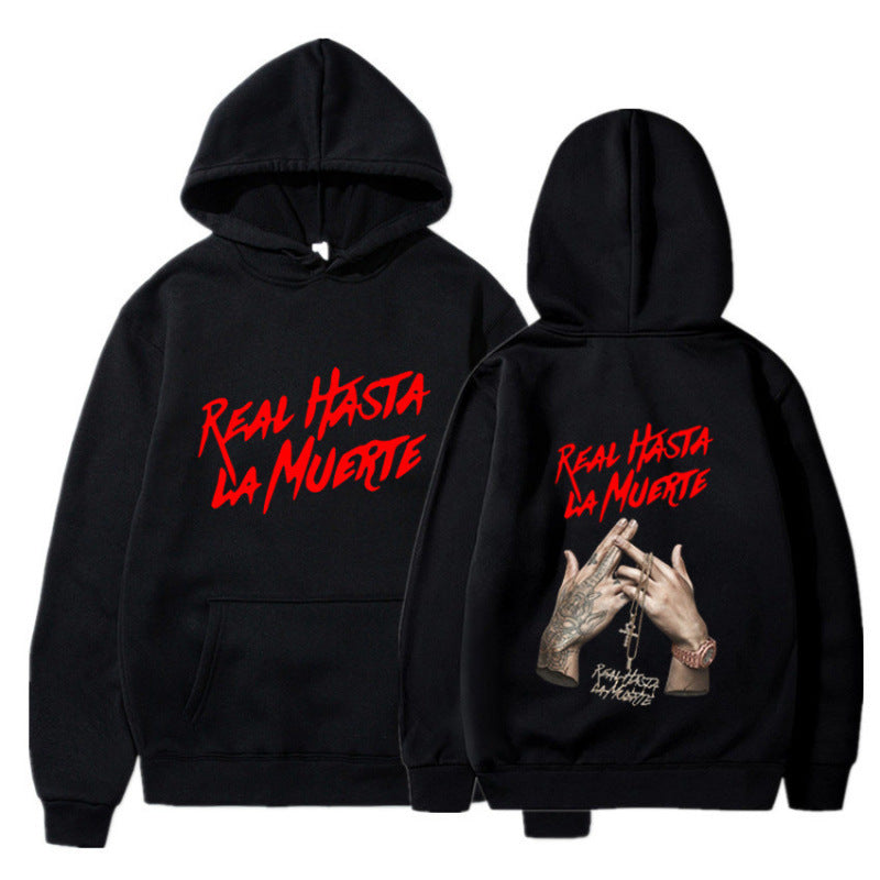 Kvinders hoodie med iøjnefaldende bogstaver i urban stil Skovae