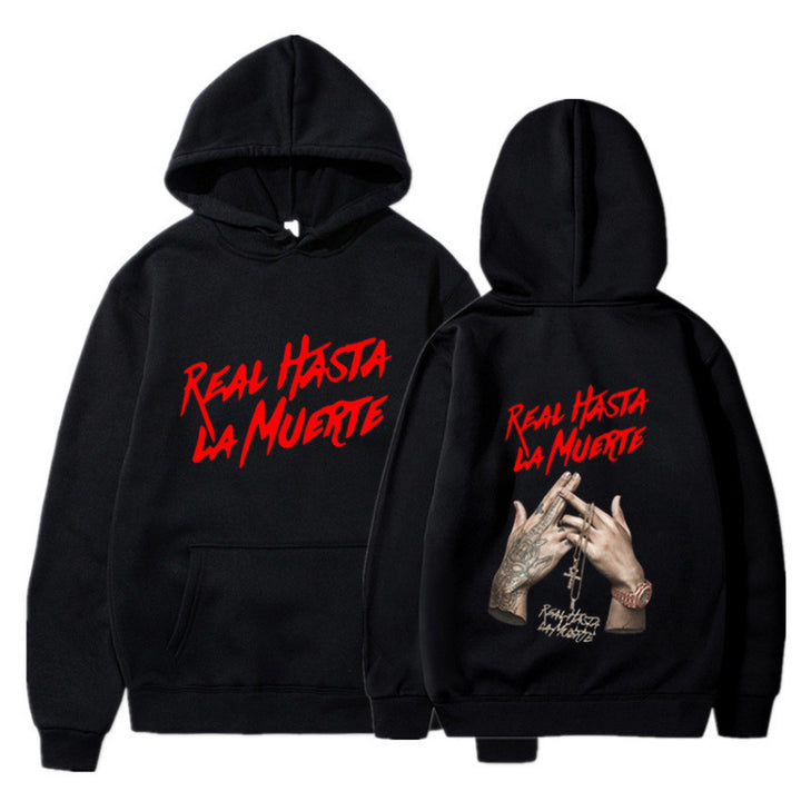Kvinders hoodie med iøjnefaldende bogstaver i urban stil Skovae