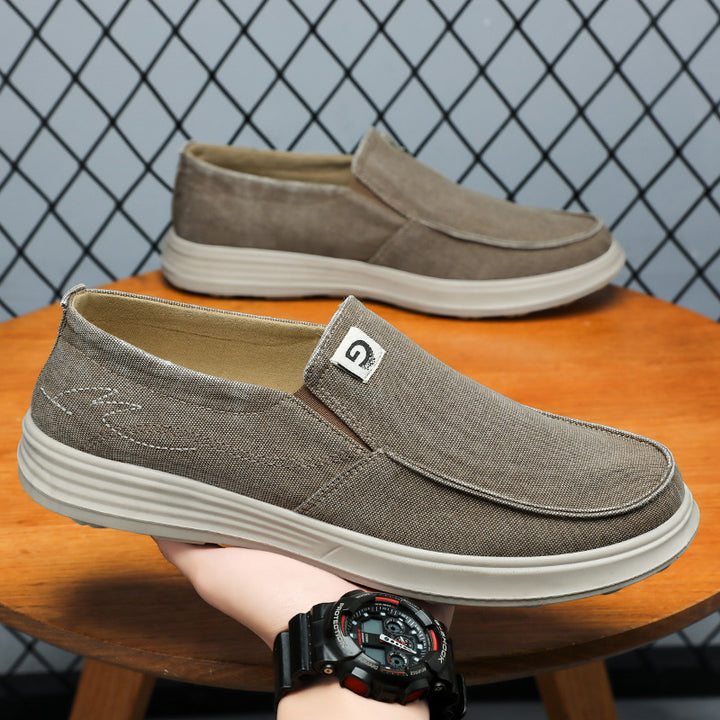 Herrer Komfortable Slip-On Sneakers med fleksibel Gummibund Stilla